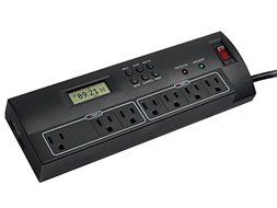 Monoprice 7 Outlet 2100 Joules Power Surge Protector with Dual Timer Controller Zones and 2 USB Port with 4-Feet...