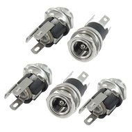 uxcell 5 Pcs DC025 3 Terminals PCB Mount 2.1x5.5mm Jacks Connectors Socket
