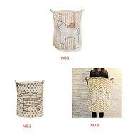 MuLuo Cotton Canvas Cloth Clothes Holding Barrel Basket Laundry Basket of Foreign Trade Toys wave horse N5