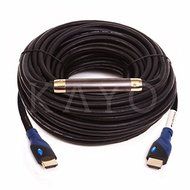 KAYO Hi-Speed HDMI1.4 Cable 75 FT with SIGNAL BOOSTER, Cable Tie &amp; USB Charger, Soft Sleeve/ Supports Ethernet...