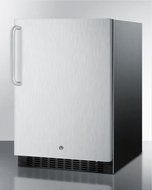 Summit SPR627OSSSTB 24&quot; Built In/Freestanding Outdoor Refrigerator with 4.6 cu.ft. Capacity Factory Installed...