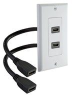 iMBAPrice - HDMI Pigtail Wall Plate Built-In Flexible Hi-Speed HDMI Cable with Ethernet Single Port (1 Port) White N3