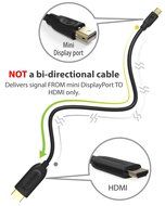 Mini DisplayPort to HDMI Cable (6FT), Fosmon Mini DP [4K | Thunderbolt Port Compatible] to HDMI Cable Adapter... N15