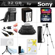 32GB Accessory Kit For Sony HDR-XR260V, HDR-TD20V, HDR-CX190, HDR-CX210 High Definition Handycam Camcorder Includes... N4