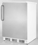 Summit FF67SSTB: Commercially approved all-refrigerator with stainless steel door and towel bar handle