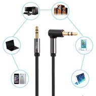 Starise Aux Cable 90 Degree 10 Feet - 3.5mm Male to Male Right Angle Stereo Audio Cable - Black N2