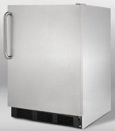 Summit AL752BCSS 24&quot; Compact ADA Compliant All-Refrigerator with 5.5 cu. ft. Capacity Adjustable Shelves Automatic...