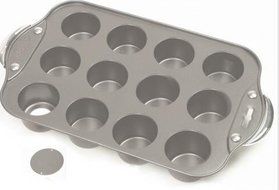 Non-stick 12pcs min cheesecake pan/Mini muffin bake disc/tart bake Pan/ coffee cake baking pan Bottom tray baking... N2