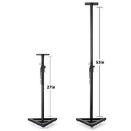 Flexzion Speaker Stand Floor Standing Mount with Triangle Base Height Adjustable (39&quot;- 67&quot;) Set of 2 for Concert...