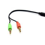 MOTONG 20CM Length 3.5mm Female to Dual 3.5 Male Mic &amp; Stereo Audio Splitter Cable for Smartphone Headset and...