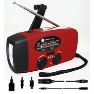 Ambient Weather WR-088-X2-KIT Emergency Solar Hand Crank AM/FM/NOAA Weather Radio, Flashlight, Cell Phone Charger... N6