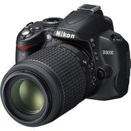 Nikon D3000 10MP Digital SLR Camera with 18-55mm f/3.5-5.6G &amp; 55-200 AF-S DX VR Nikkor Zoom Lenses N4