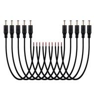 SIM&amp;NAT Male DC 2.1mm x 5.5mm Wire Power Pigtails Adapter Barrel Plug Socket Cables for CCTV Security Camera,...