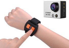 High-Tech Place 1080p 60fps Action Camera With Remote Strap - 12MP, WI-FI, 2 Inch Screen, 160 Degree Lens, IP68 N7