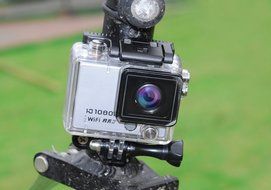High-Tech Place 1080p 60fps Action Camera With Remote Strap - 12MP, WI-FI, 2 Inch Screen, 160 Degree Lens, IP68 N8