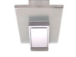 Range Hood Wall Mount Stainless Steel White Glass 28" KA-146-WTG NT AIR. Made in Italy.