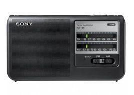 Sony Portable Handy AM/FM Radio with Built-in 3 5/8" Clear Sound Speaker, Earphone Jack, LED Tuning Indicator,... N2