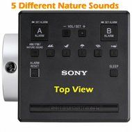 Sony Dual Gradual Alarm Clock with AM/FM Radio, Sleep Timer, Extendable Snooze, Radio or Buzzer Alarm Sound, Gradual...