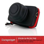 DURAGADGET Executive Black and Red Rigid Protective Case with Elastic Belt Loop Exclusively for Olympus PEN EP5... N3
