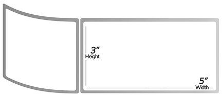3 Inch Core - 3 x 5 Zebra Compatible Direct Thermal Labels 4 Rolls for Zebra Industrial Printer S4M Z4M 105SE...