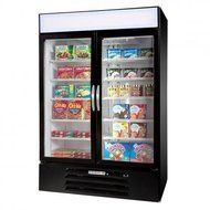 Beverage-Air MMF44-1-B-LED MarketMax 47" Two Section Glass Door Reach-In Merchandiser Freezer with LED Lighting...