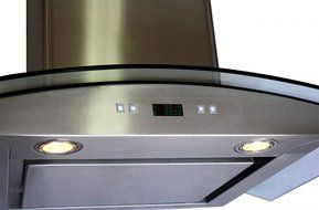 CAVALIERE 30" Wall Mounted Stainless Steel / Glass Kitchen Range Hood 860 CFM Spagna Vetro Econo Series SV198D-SP30