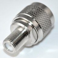 N type male plug to F female jack straight RF Coaxial adapter connector 1pc NEW