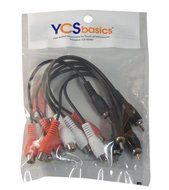 YCS Basics RCA Splitter Cable 1 Male To 2 Female Plugs