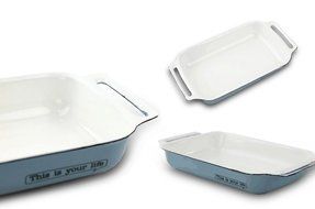 Finex Kitchen Premium Porcelain Enameled Steel Collection - Life Series (Blue) - Loaf Pan Roasting Casserole pan N4