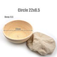 AngelaKerry 1pcs 25x25x8cm (1x1x0.3 inch) Square Banneton Brotform Square Bread Proofing Basket Handmade + Cloth... N4