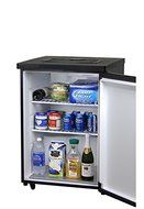 Kegco KOM20B-2 Dual Faucet Kombucha Keg Cooler with Black Cabinet and Door N6