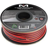Mediabridge 14AWG 2-Conductor Speaker Wire (100 Feet, Black/Red) - True 14AWG For In-Home Or Car Stereo - Low-Loss...