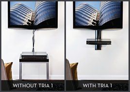 OmniMount Tria 3 Shelf Wall System, Black N3