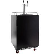 EdgeStar Full Size Dual Tap Built-In Black Stainless Steel Kegerator N5