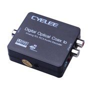 Cyelee Digital to Analog Audio Converter,Volume control,Optical Coaxial Input Switching,192kHz/24bit,RCA L/R 3.5mm...
