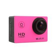 Action Camera, TONSEE WIFI action 1080P HD DV sports recorder Waterproof camera camcorder - Hot Pink