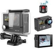 TONSEE Sport Camera H3R Ultra 4K HD 2.0 Inch Screen Action Camera Waterproof 30m+Remote Control - Black