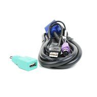 Linkskey 6 Feet Slim 2-In-1 VGA USB KVM Cable Male/Male (C-KVM-SU6)