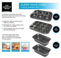 The sharper Image Super wave oven 4-piece baking set Accessory: Muffin Pan, Mini Muffin Pan, 2 Mini Loaf Pan