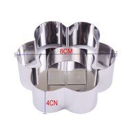 FUBARBAR Mini Cake Cutter Mold Decorating Pastry Ring with Pusher 3 X 2 Inch Stainless Steel Assorted Shape(Round) N23
