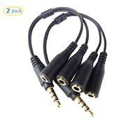 Conwork White 3.5mm Audio Jack Stereo Headphone Splitter Cable Adapter for iPhone iPad iPod
