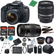 Canon T5 Camera with 18-55mm IS + Tamron 70-300mm AF Lens + 2pcs 16GB Memory + Case + Card Reader + Tripod + ZeeTech...