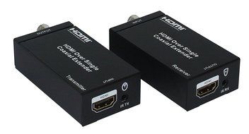 Eazy2hD HDMI Extenders Over Single RG6 Coaxial Cable up to 100m/328ft Support IR Remote Control - US Plug