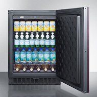Summit FF64BIF 24&quot; 4.6 Cu. Ft. Built-In Undercounter All Refrigerator with Digital Thermostat Adjustable Glass... N3