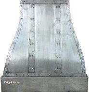 Zinc Stove Hood Wall Mount (natural smooth, 60")