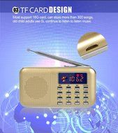 TimornTM Fashion Stereo Sound FM Radio Support TF Card / USB Disk with LED Screen Display Suitable for Mobile... N15