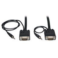 Tripp Lite VGA Coax Monitor Cable with audio, High Resolution cable with RGB coax (HD15 and 3.5mm M/M) 15-ft.(...