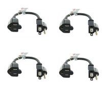 C&amp;E CNE74467 1-Feet 16AWG Outlet Saver Power Extension Cord NEMA 5-15R to NEMA 5-15P, 5-Pack
