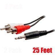 iMBAPrice&reg; 50 Feet 3.5mm Stereo Male to Two RCA Male Splitter Cable