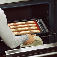 Yilove Non-stick Perforated Silicone Bread Baking Mold,4 loaf Molds N2